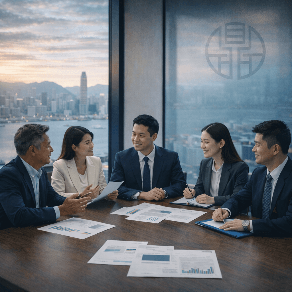 Professional team at work